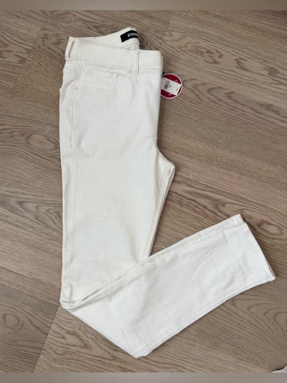 Express Women's White High-Rise Stretch Legging Jeans